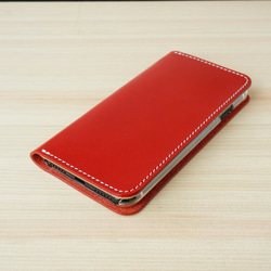 牛皮 iPhone8 / iPhone7 保護套 Nume 皮革皮套 Notebook Type Red 顏色 第4張的照片