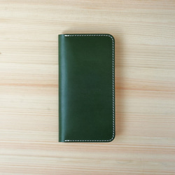 牛皮 iPhone6 / 6s 保護套數字皮革皮套筆記本型綠色 第2張的照片