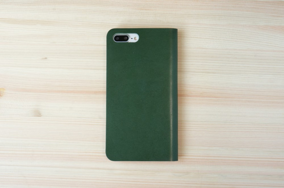 牛皮 iPhone8Plus / 7Plus 保護套 Nume 皮革皮套 筆記本型 綠色 第2張的照片