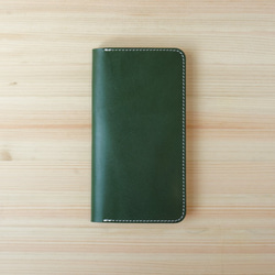 牛皮 iPhone6Plus / 6sPlus 封面數字皮革皮套筆記本類型綠色 第2張的照片