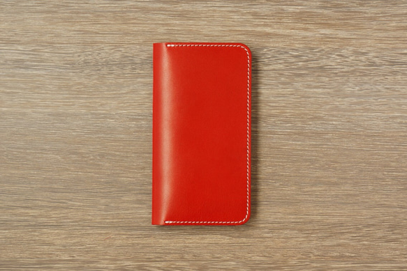 牛皮 iPhone XR 保護套 Nume 皮革皮套筆記本型紅色 第2張的照片
