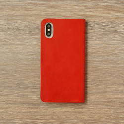 牛皮 iPhone XR 保護套 Nume 皮革皮套筆記本型紅色 第4張的照片