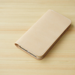 牛皮 iPhone 11 保護套鞣製皮革皮套筆記本型自然色 第2張的照片