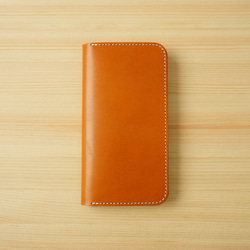 牛皮 iPhone 11 Pro 保護套鞣製皮革皮套筆記本型駝色 第2張的照片