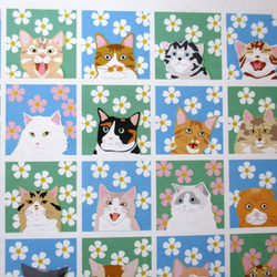 猫とお花シール（数字のおまけ付き） 3枚目の画像