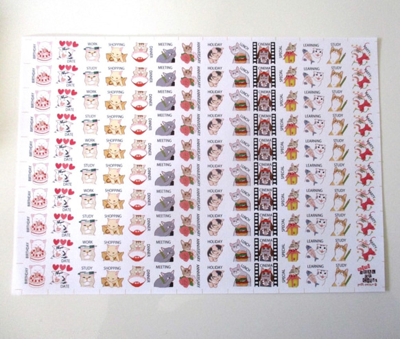 猫のミニミニスケジュール用シール（新しい手帳にどうぞ！） 5枚目の画像