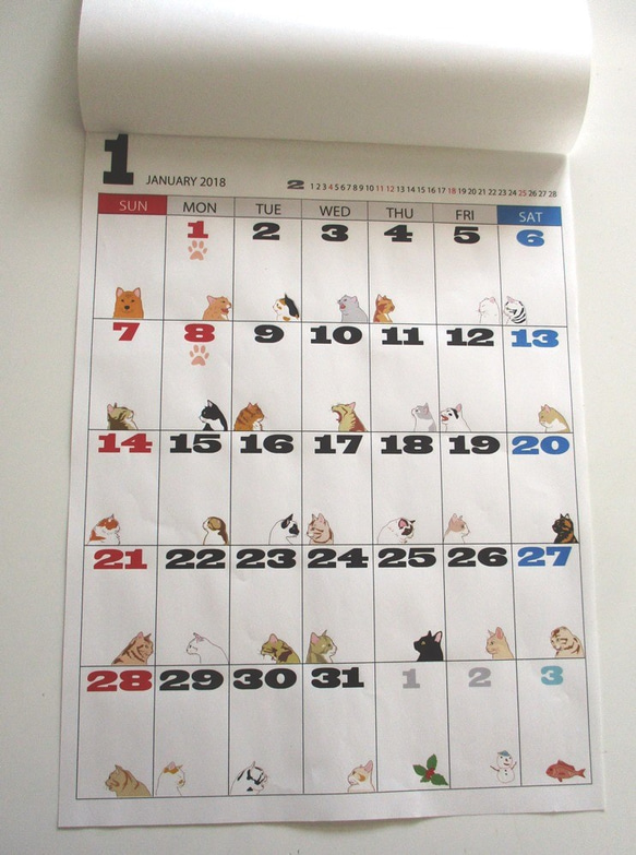 ★毎日猫カレンダー★A3 3枚目の画像