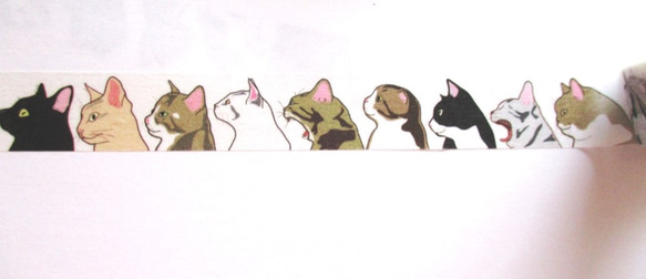 猫マスキングテープ（左向き） 3枚目の画像