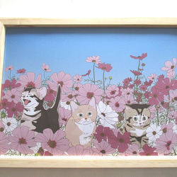 ルイ様お取り置き コスモス 秋桜 絵画 原画 油絵 ルイ様お取り置き コスモス 秋桜 絵画 原画 油絵