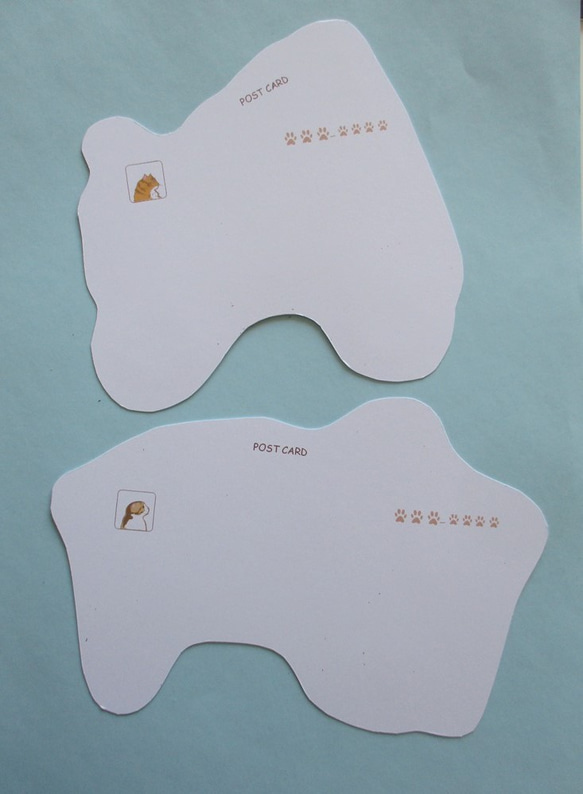 猫変形ポストカード（ベンチ） 4枚目の画像