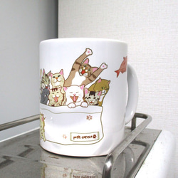 猫いっぱいマグカップ 3枚目の画像