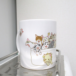 猫いっぱいマグカップ 4枚目の画像