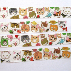 ★SALE★猫さんいっぱいマスキングテープ（いきもの） 3枚目の画像