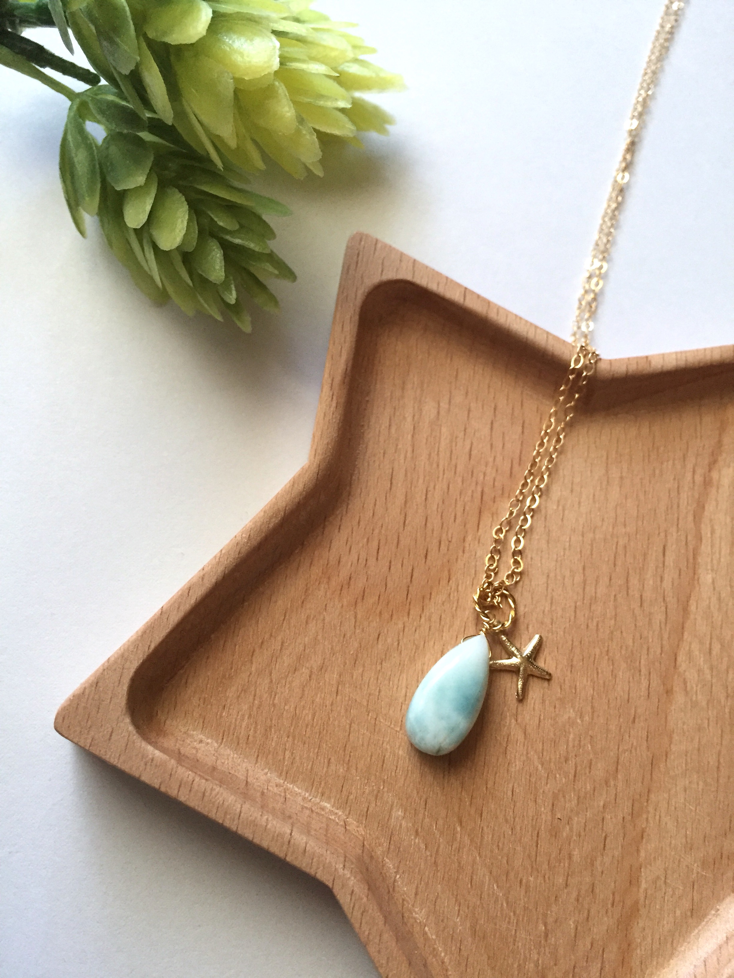 14kgf】ラリマー×スターフィッシュ ネックレス ネックレス・ペンダント