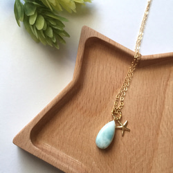 14kgf】ラリマー×スターフィッシュ ネックレス ネックレス・ペンダント