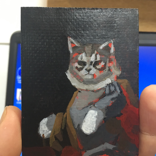 アクリル画 猫の絵 猫貴族「マリネコ テレジア」 絵画 MFARTSTUDIO