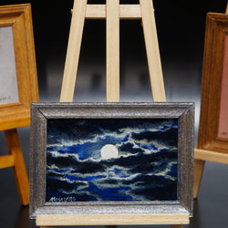 エツコまま　アクリル画　原画　「星降る夜のクリスマス04」額縁付F0サイズ アクリル画《原画》✴︎ 星降る夜空 II ✴︎ - Loncheka