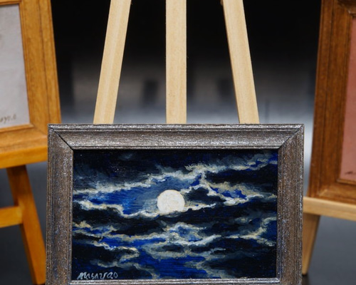 ミニチュア作品「月夜」アクリル画 絵画 MFARTSTUDIO 通販