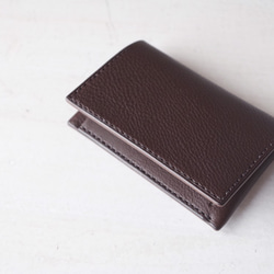 【受注生産】Italian leather Business Card Case／choco 2枚目の画像