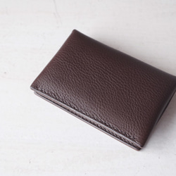 【受注生産】Italian leather Business Card Case／choco 4枚目の画像