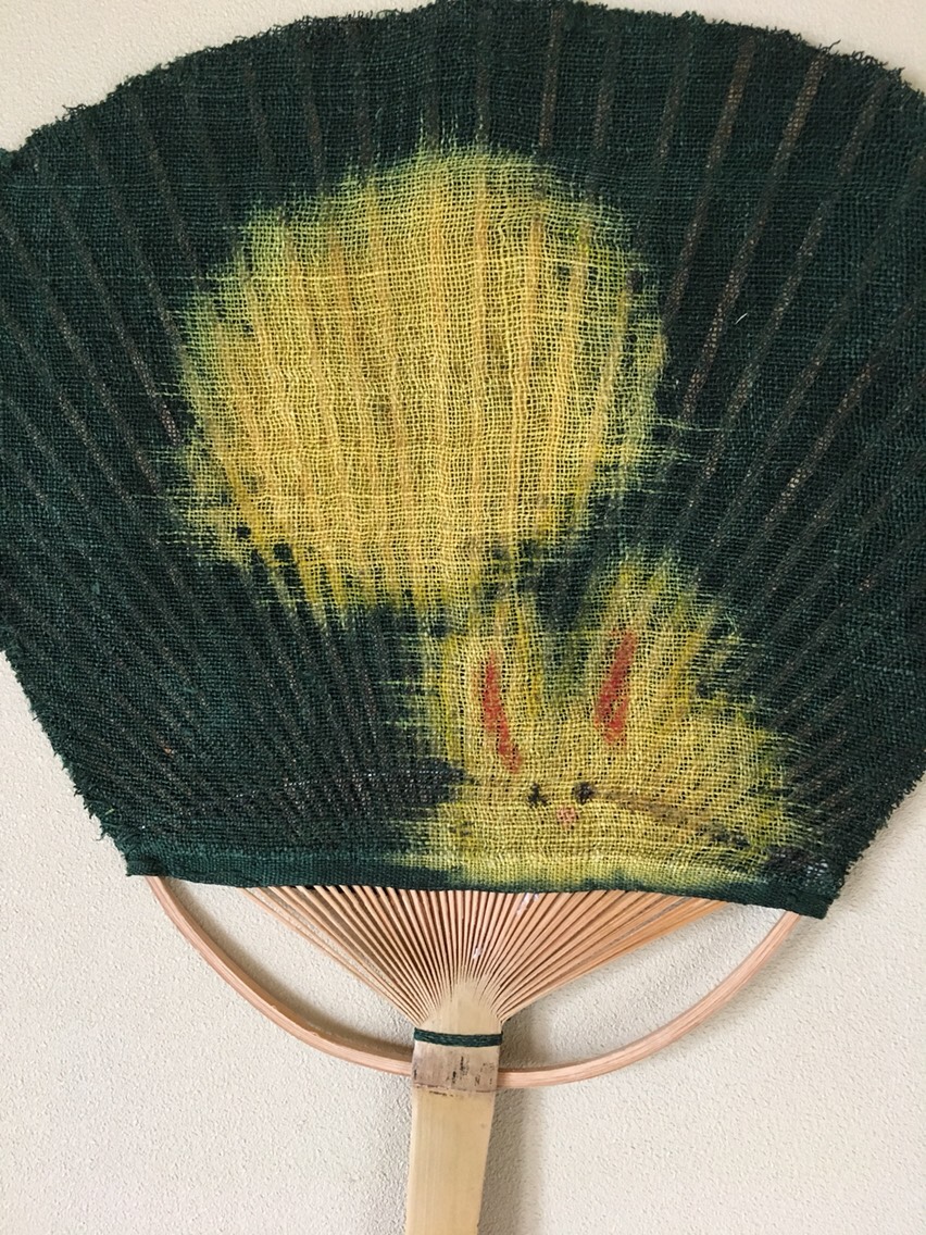 月うさぎうちわ