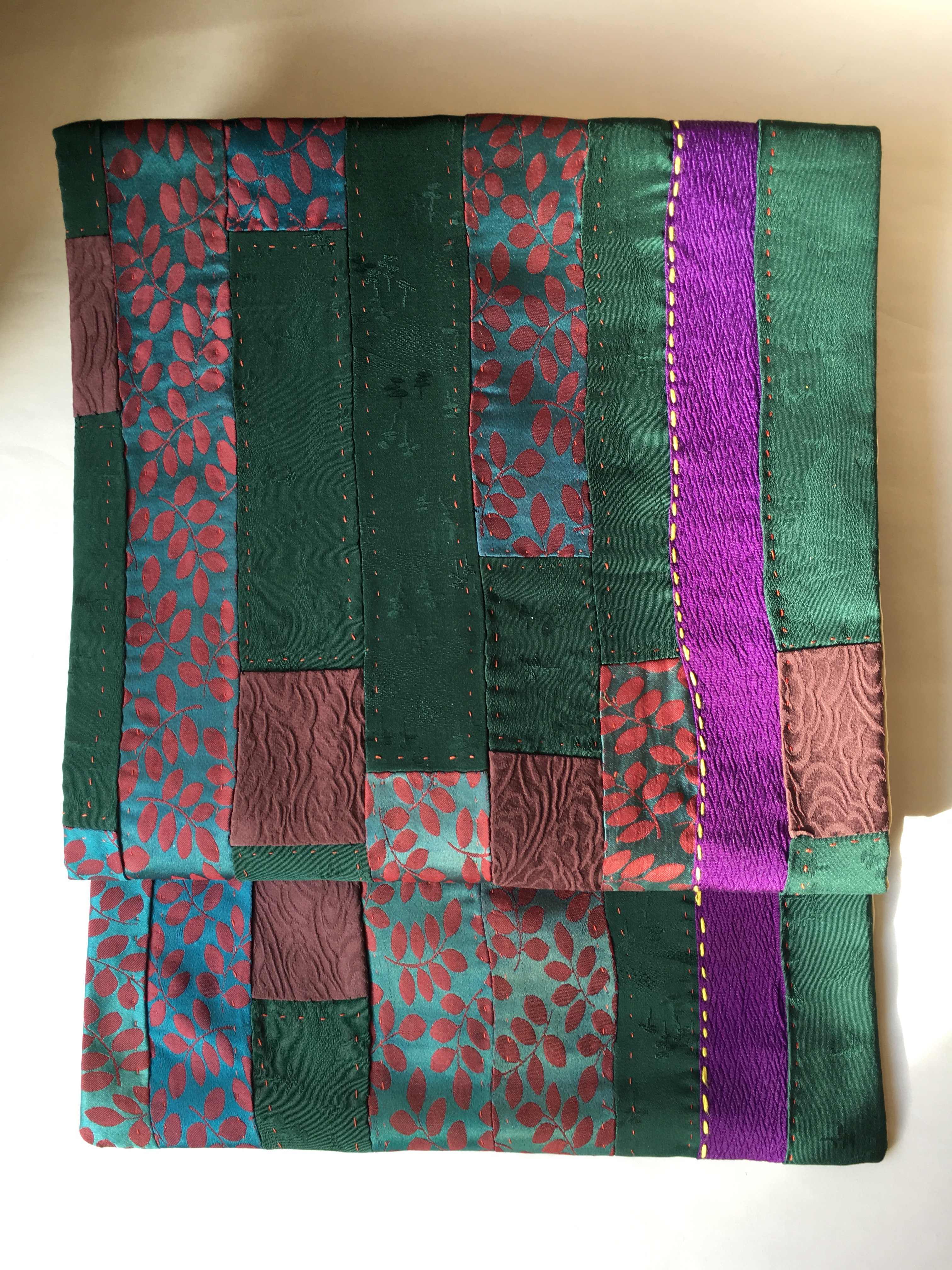 葉っぱ模様の名古屋帯 14,000円