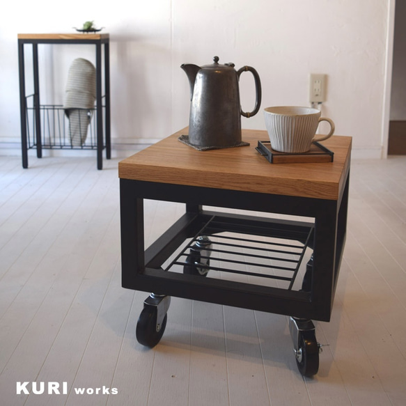 トロリーテーブル等のDIYに☆アイアンキャスター2個セット
