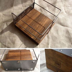 アイアン＋ウッド／ミニミニシェルフ（スクエア） 3枚目の画像