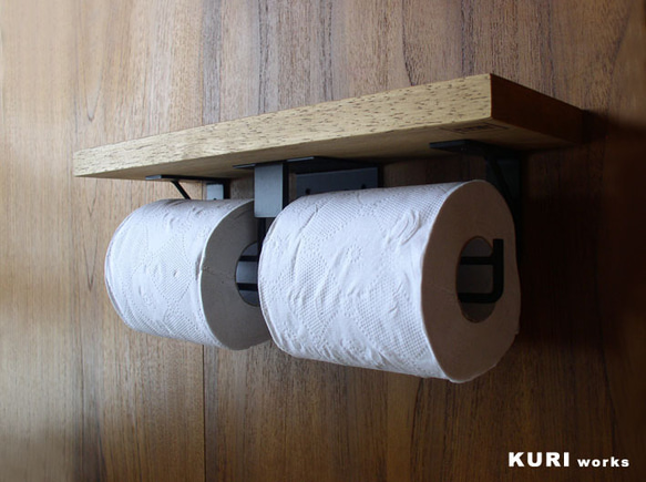 木＆アイアン／ペーパーホルダー 2枚目の画像