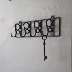 アイアン壁掛けハンガーラック・エキスパンドメタル棚・飾り棚 壁掛け