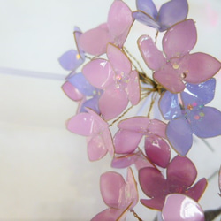 アジサイのかんざし　【大サイズ２本セット】紫×薄紫 4枚目の画像