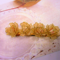 八重桜のバレッタ　エレガントゴールド 1枚目の画像