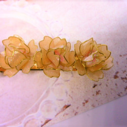 八重桜のバレッタ　エレガントゴールド 2枚目の画像