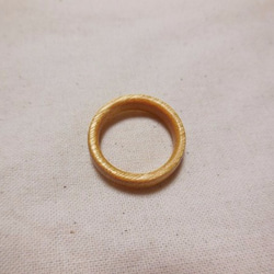 イエローハート削り出しの指輪 4枚目の画像