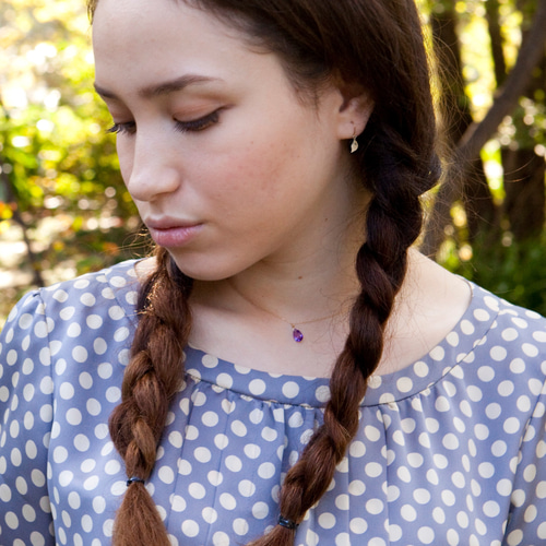 K18葉っぱモチーフピアス〜葉っぱの想い〜 ピアス（フック・チェーン  