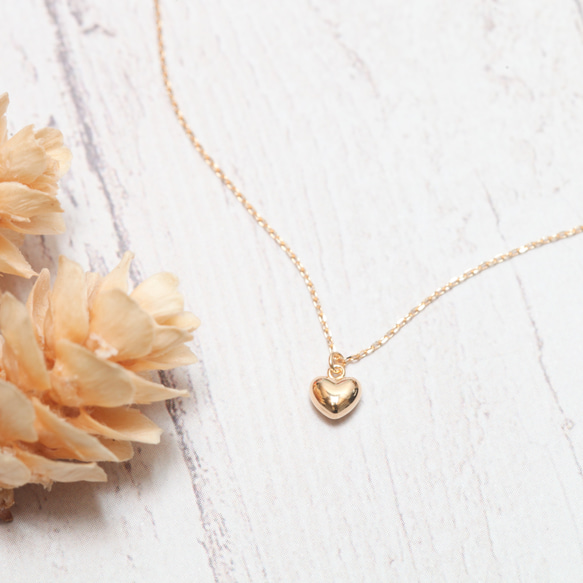 K18ゴールド ハート型ネックレス