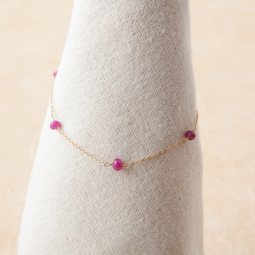 ルビーK18ブレスレット〜無敵の紅〜 ブレスレット 森の園宝飾 通販