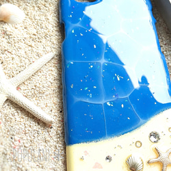 【人氣★】*沙灘～來自大海的禮物～*iPhone（智能手機）保護套*藍色 第2張的照片