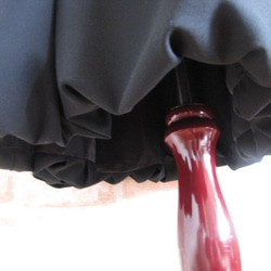 黒ブラック・バルーンスカート（スマートシルエット）ストンと落ちるタイプ【受注作成・サイズオーダー・おおきいサイズ可】 3枚目の画像