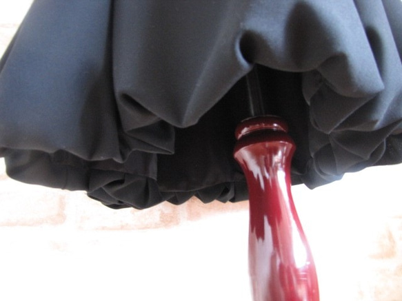 黒ブラック・バルーンスカート（スマートシルエット）ストンと落ちるタイプ【受注作成・サイズオーダー・おおきいサイズ可】 3枚目の画像