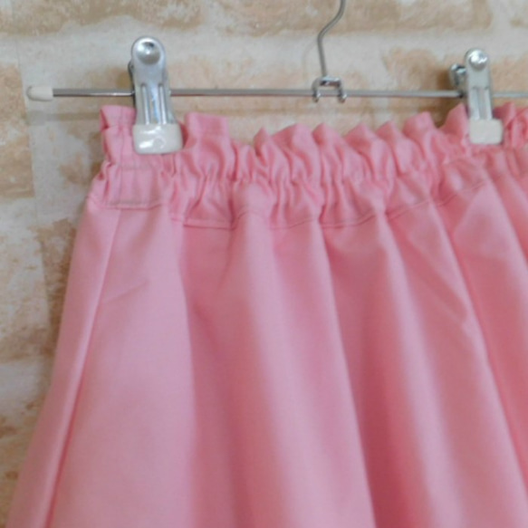 ピンク★バルーンスカート【受注作成サイズオーダー】ふんわり軽量1号ロングや大きいサイズも可 4枚目の画像