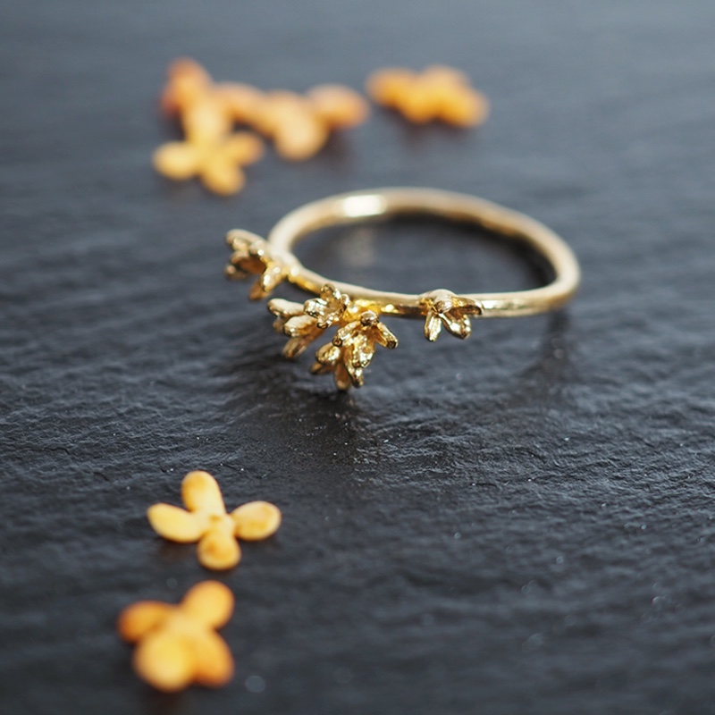 ＜イエモネ掲載＞金木犀のリング(gold)