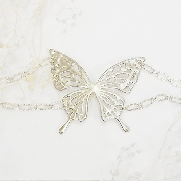 アゲハ蝶のブレスレット(silver) 2枚目の画像