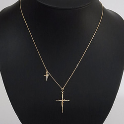 Planet Cross Necklace (gold) 第5張的照片