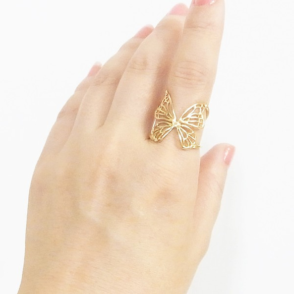 Fairy Butterfly Ring (silver)  ※ちびじ先生さま専用 5枚目の画像