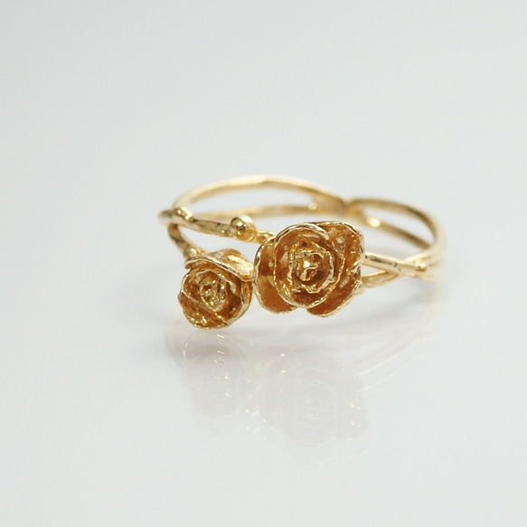 玫瑰造型戒指(gold) 第4張的照片