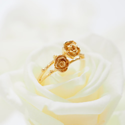 玫瑰造型戒指(gold) 第3張的照片