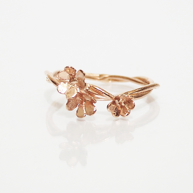 小さな小さなクローバーリング(pink gold)