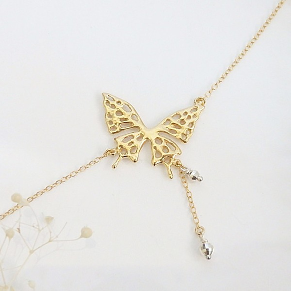 Stardust Butterfly(アゲハ蝶のブレスレットB (gold)) 2枚目の画像