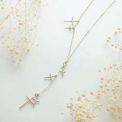 Star Cross Necklace(silver) 第1張的照片
